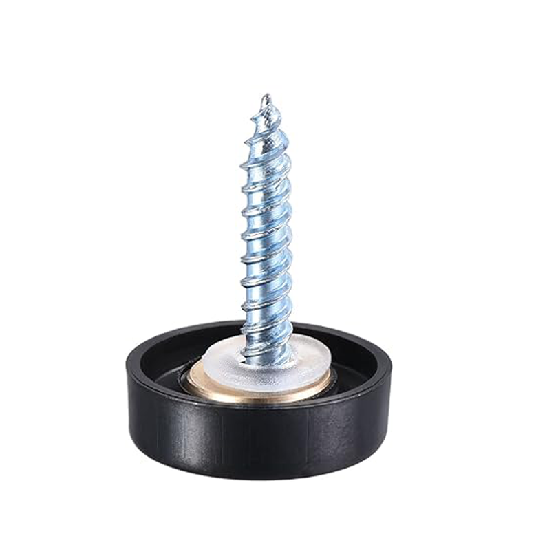 16mm stainless screw cover in black – detail