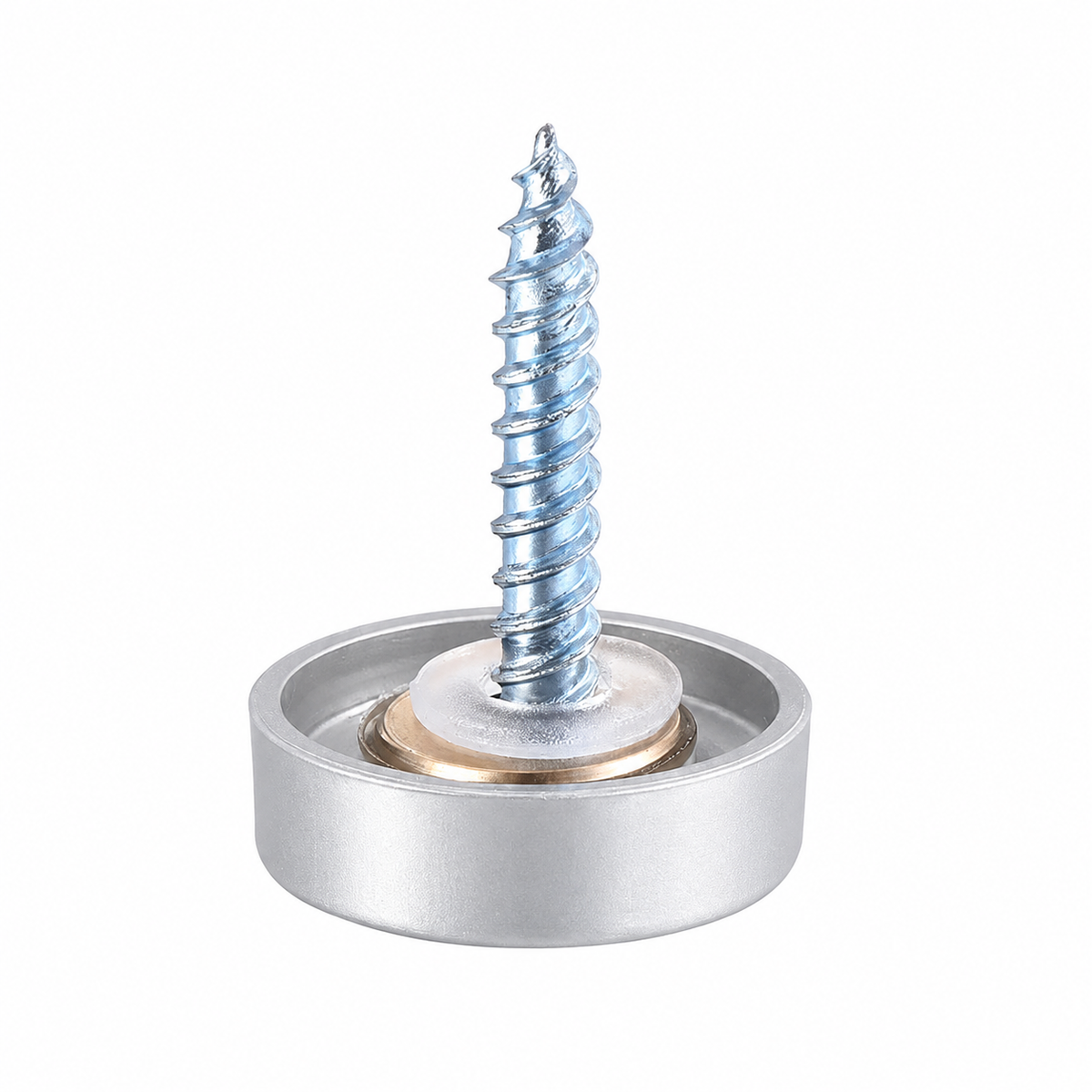 16mm stainless screw cover in silver – detail