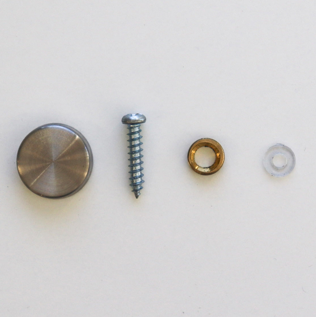 16mm stainless screw cover in silver