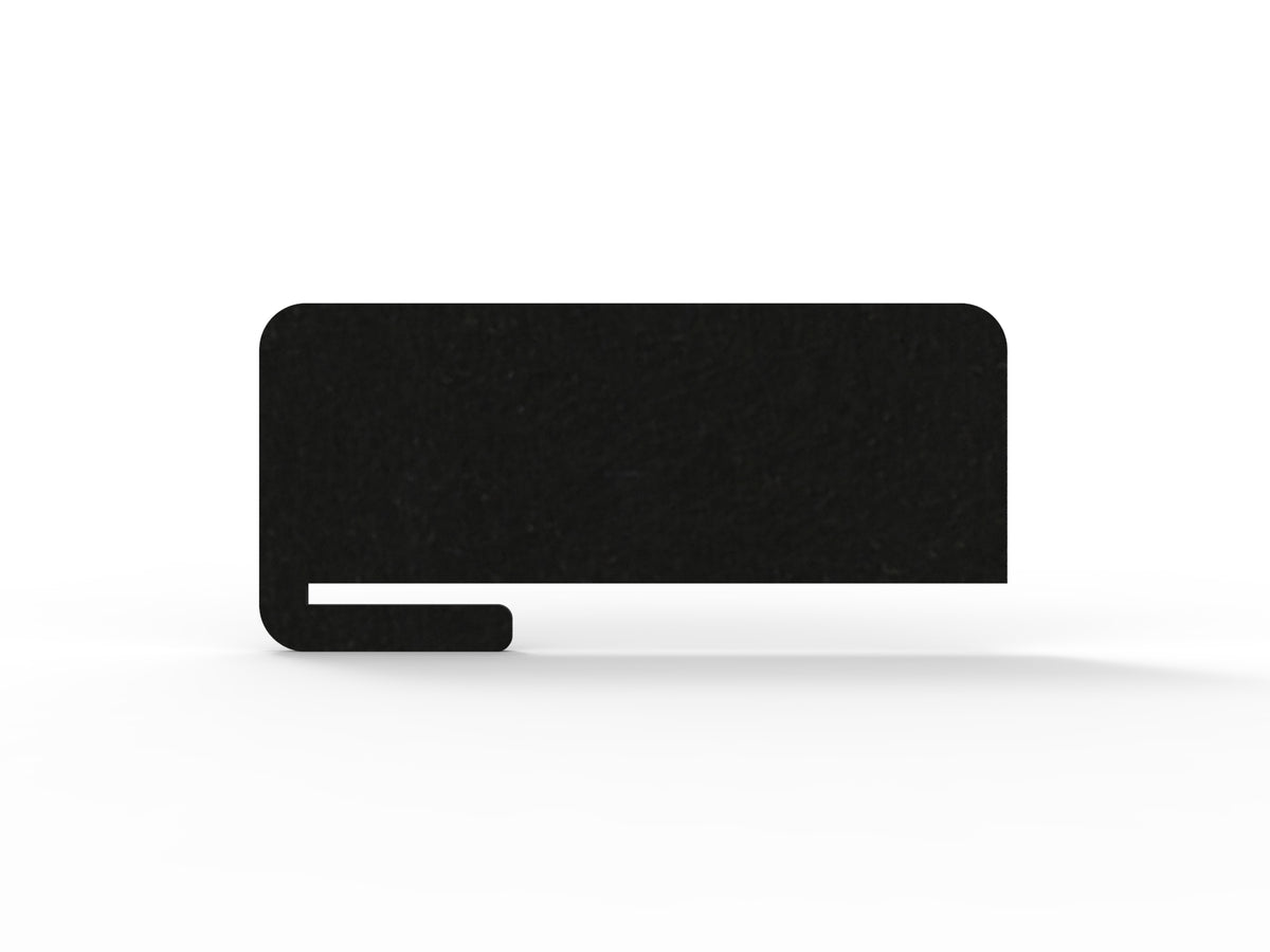 Acouline Bloc Cut Slide-On Desk Screen in Coal 070