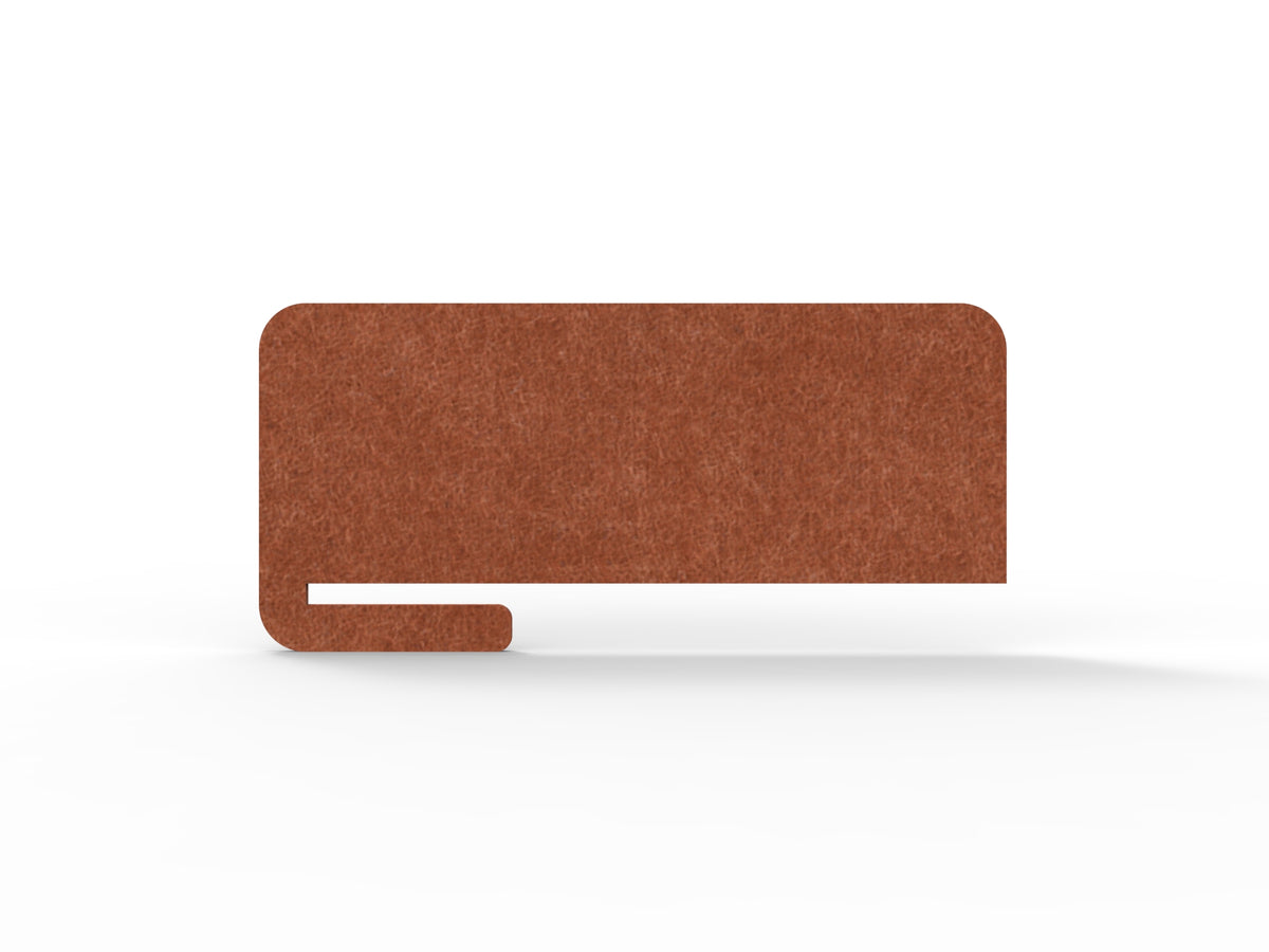 Acouline Bloc Cut Slide-On Desk Screen in Ember 120