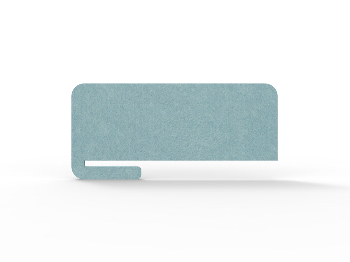 Acouline Bloc Cut Slide-On Desk Screen in Stream 240