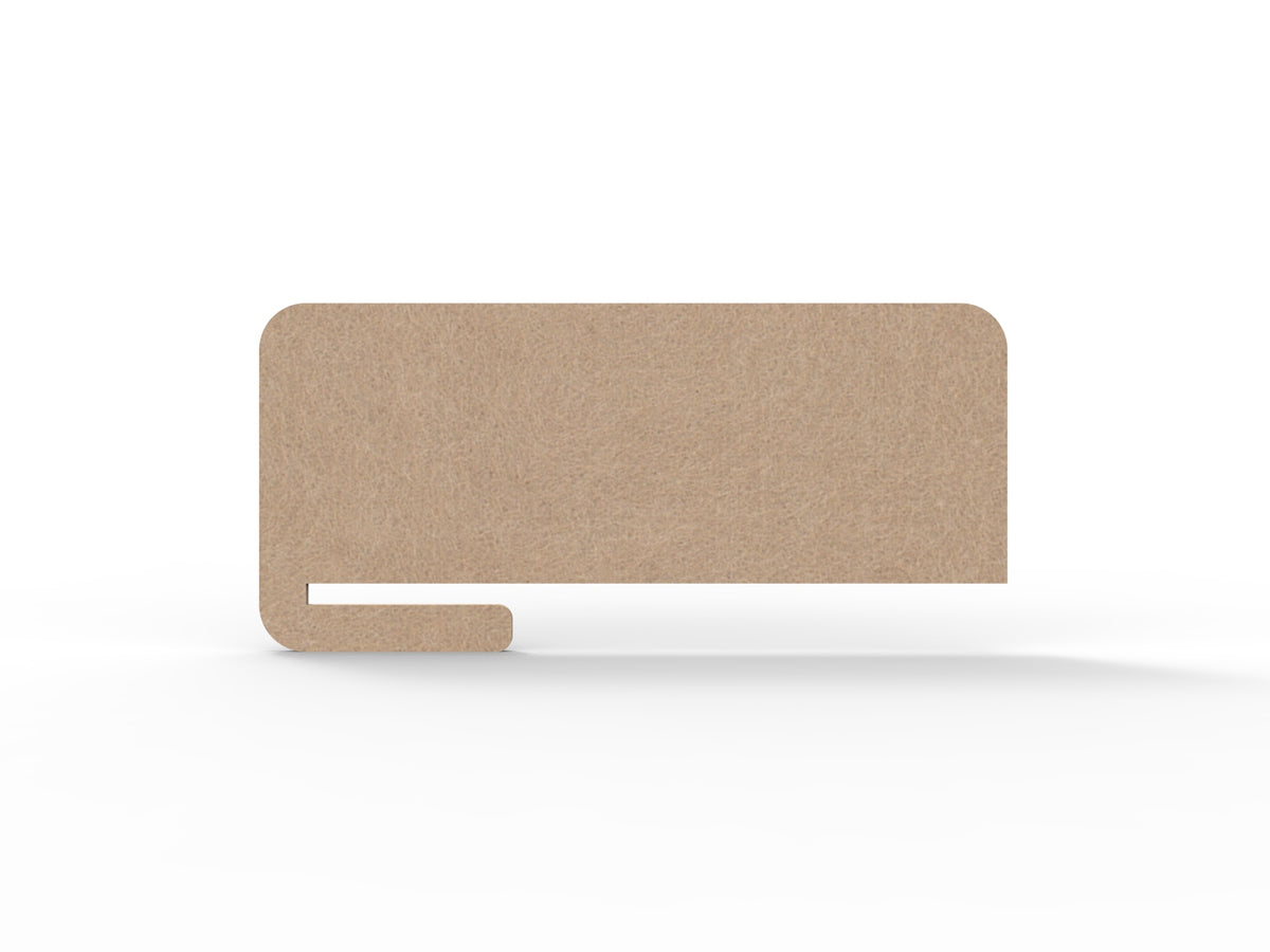 Acouline Bloc Cut Slide-On Desk Screen in Clay 370