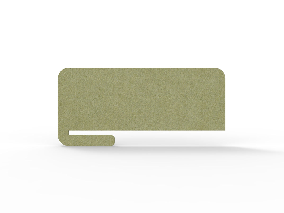 Acouline Bloc Cut Slide-On Desk Screen in Fern 420