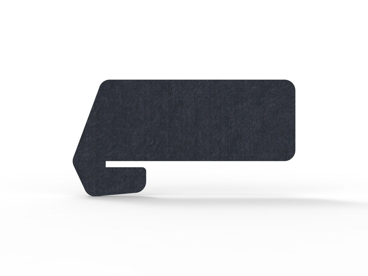 Acouline Hook Cut Slide-On Desk Screen in Lake 170