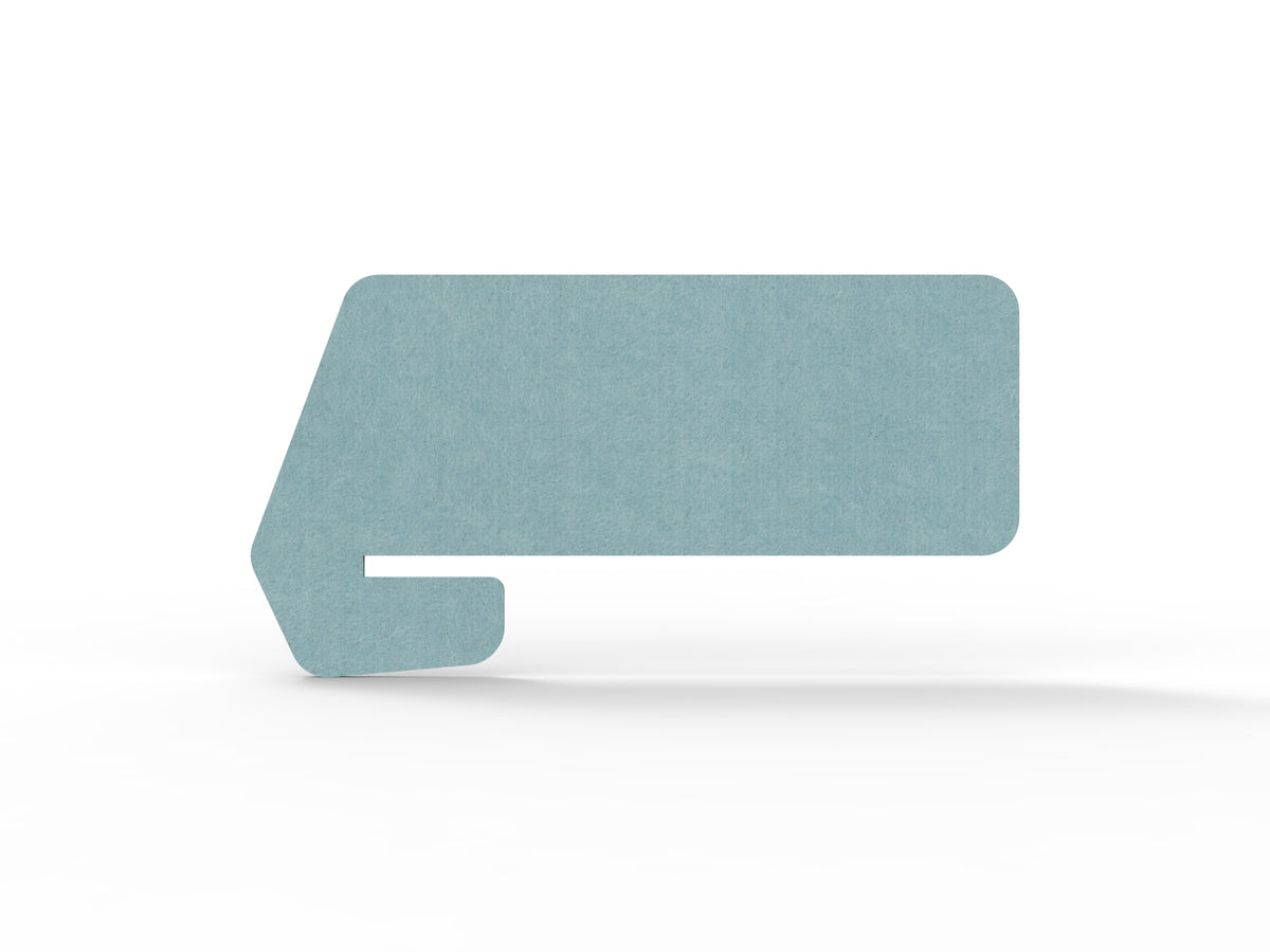 Acouline Hook Cut Slide-On Desk Screen in Stream 240