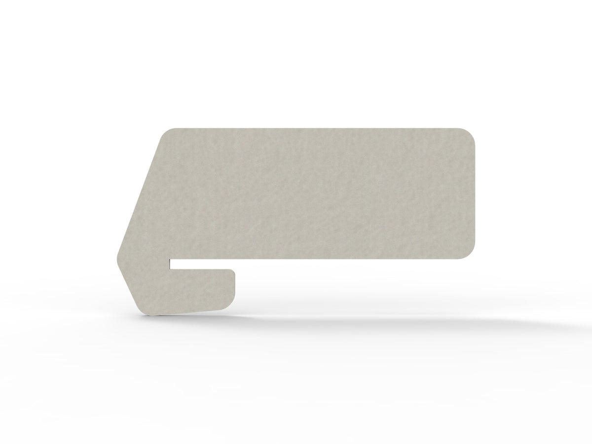 Acouline Hook Cut Slide-On Desk Screen in Frost 380