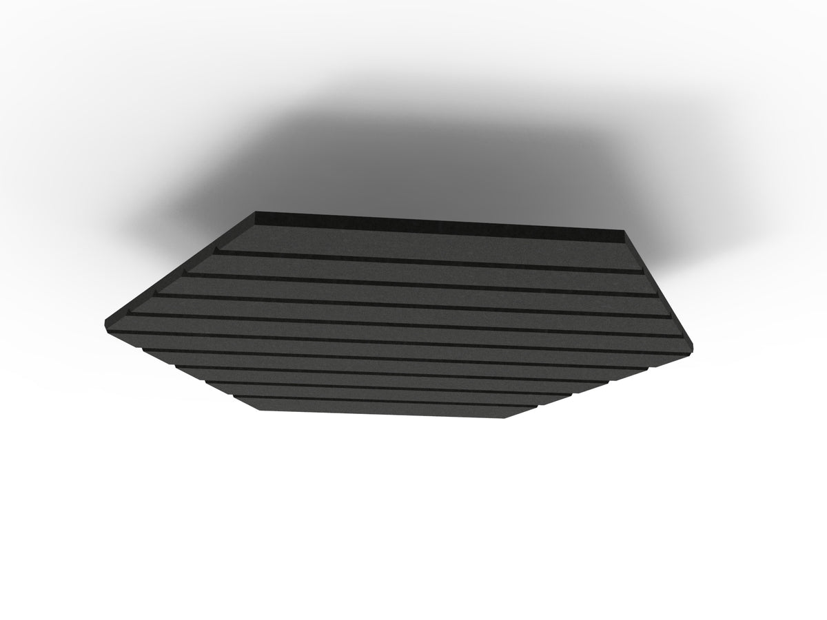Hive Hanging Ceiling Panel – V Groove in Coal 070
